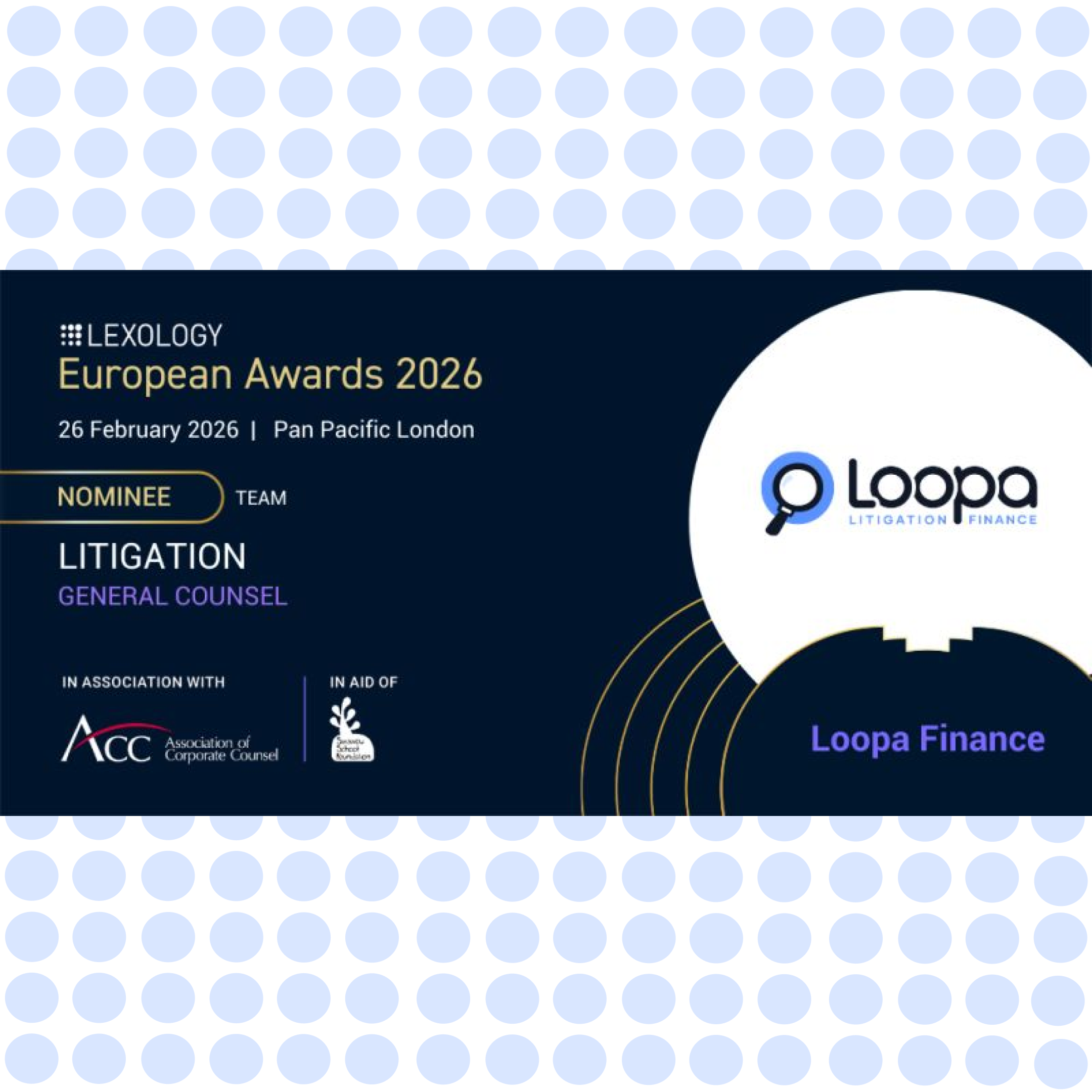 Shortlisted for the Lexology European Awards 2026 in Litigation